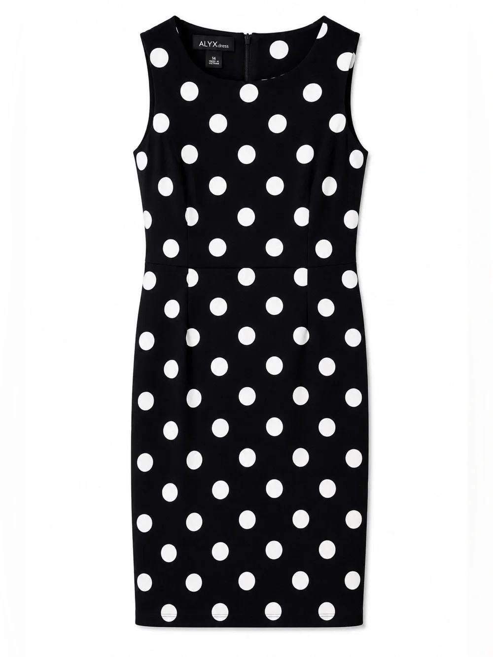ALYX Polka Dot Dress Black and White Sleeveless Women’s Size 14 - Picture 1 of 9